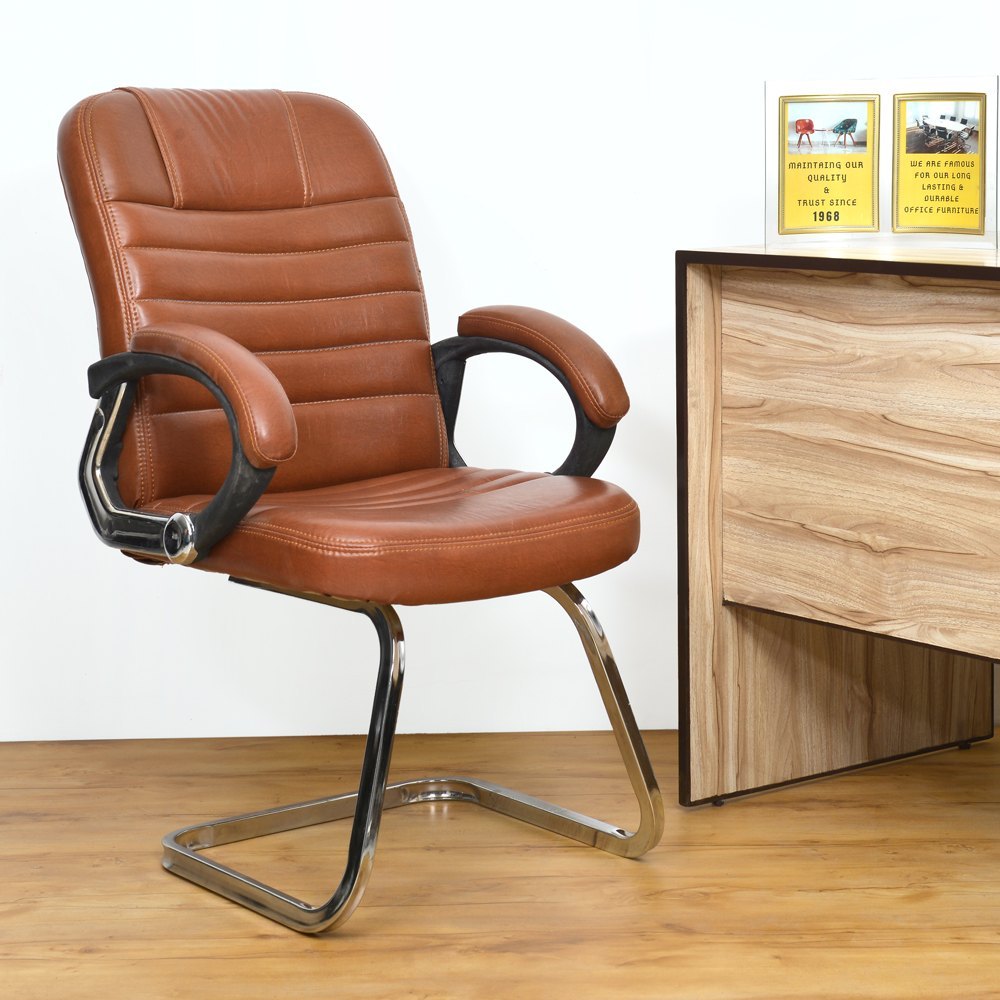 Stylish Cantilever Office Chair with Leather Finish - BinSha Furniture