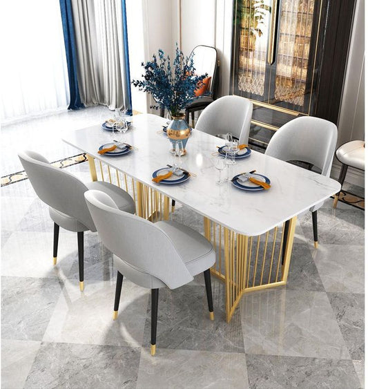 Luxury Marble Dining Table Set - BinSha Furniture