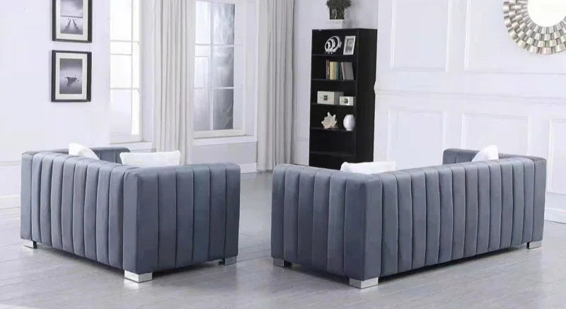 Modern Velvet 2-Piece Sofa Set – Stylish & Comfortable Living Room Furniture
