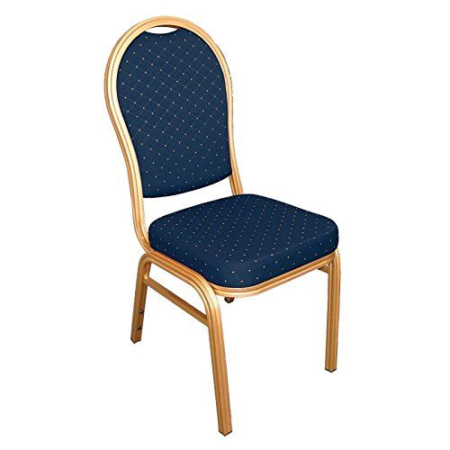 Banquet Chair - Gold Frame with Blue Upholstery