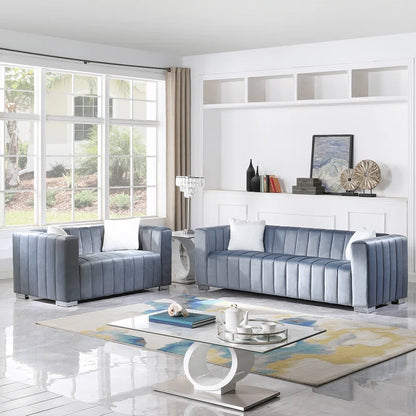 Modern Velvet 2-Piece Sofa Set – Stylish & Comfortable Living Room Furniture