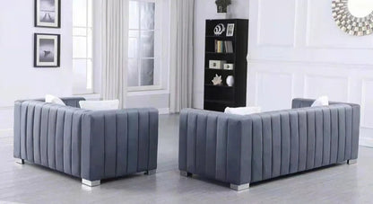 Modern Velvet 2-Piece Sofa Set – Stylish & Comfortable Living Room Furniture