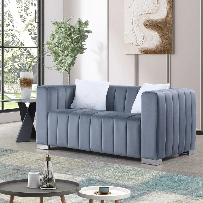 Modern Velvet 2-Piece Sofa Set – Stylish & Comfortable Living Room Furniture